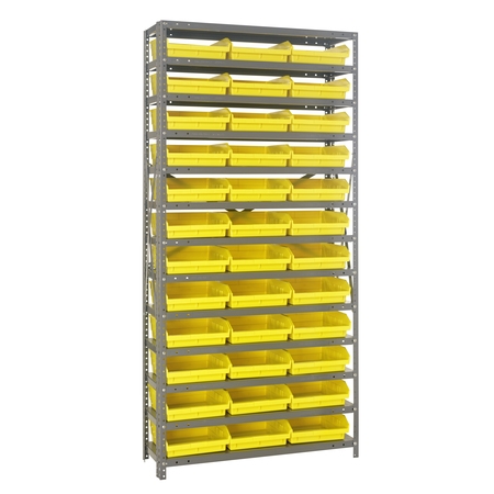 QUANTUM STORAGE SYSTEMS Steel Shelving with plastic bins 1275-109YL